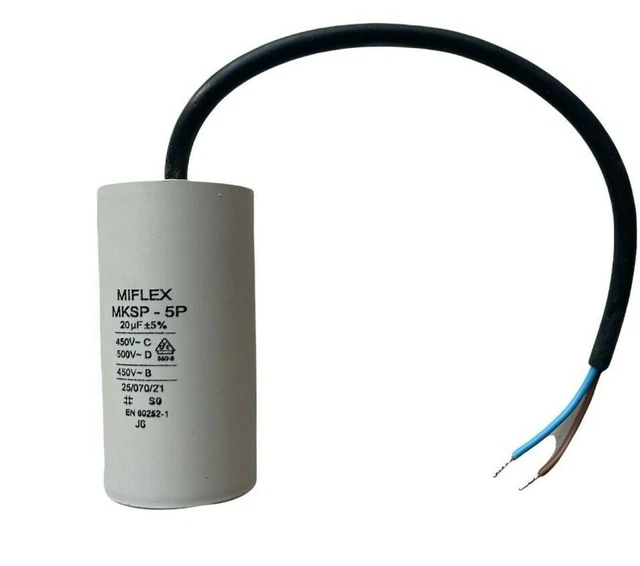 Condensador Permanente Para Motor 40uF 450V - Marca SR PASSIVES