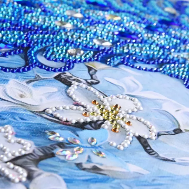 Pfau 5D Diamantmalerei Sonderform Strassbild für Wanddekoration 11