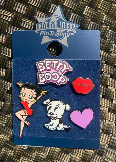 Universal Studios Theme Park Betty Boop 5Pc Collectible Pin Set Rare