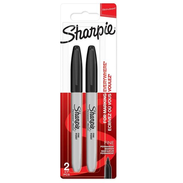 Sharpie Permanent Markers | Fine Point | Black | 2