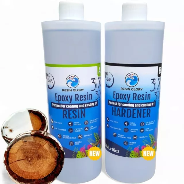 NEW EPOXY RESIN Kit 2L 64oz 1 1 Crystal Clear Craft Casting Art