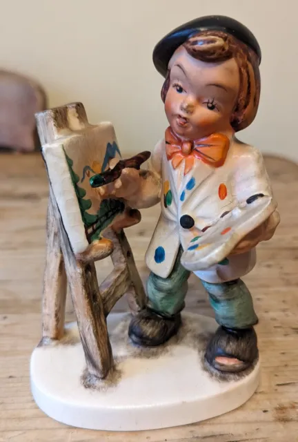 Vintage Friedel Bavaria Hand Painted Figure The Boy Artist At The Easel 15cm Ht