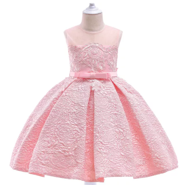 Flower Girl Dress Princess Party Wedding Bridesmaid Birthday Formal Bowknot Gown