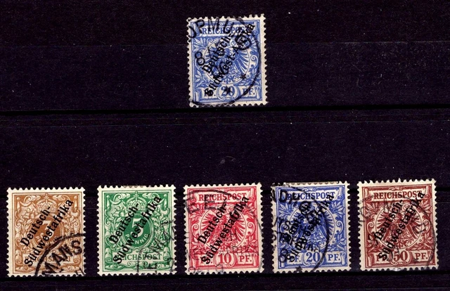 Deutsch- Südwestafrika 1897 Konvolut gestempelt