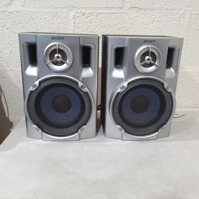 Sony SS-EC50 Silver Wired Mini Hi-Fi System Front Right & Left Speakers - Pair