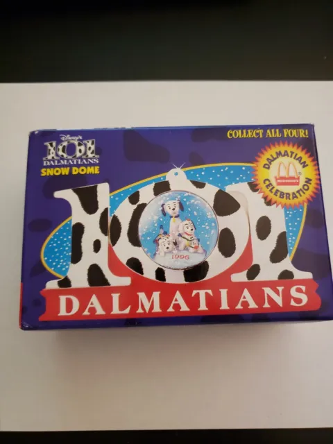 Mcdonalds Dalmatian Celebration Disney 101 Dalmations Snow Dome 1996 NIB