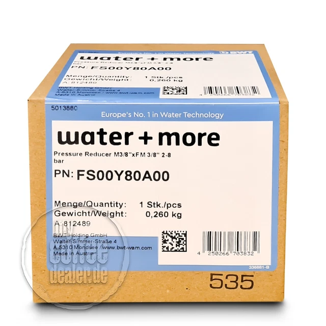 BWT Druckminderer IG 3/8"xAG 3/8" inkl. Manometer