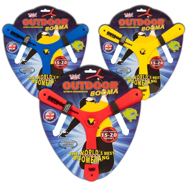 Wicked Outdoor Booma | Classic Sports Boomerang from Vision | Advanced Tri-Blade