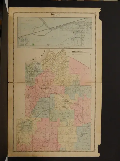 New York, Chautauqua County Map, 1881 Town of Hanover N6#31