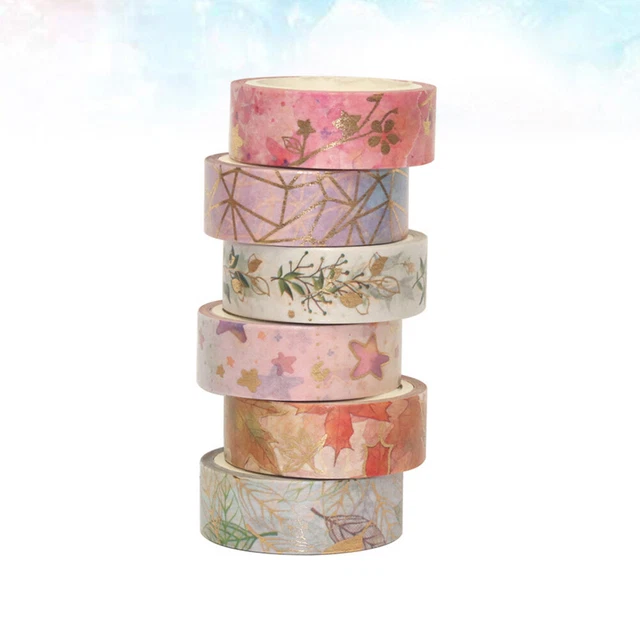 6 rollen von Papier Bänder Geschenk Verpackung Band Masking DIY Band