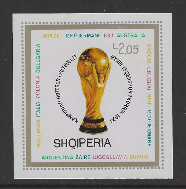 Albanien Briefmarken von 1974 Mi. Block 51 A ** postfrisch Fußball FIFA Pokal