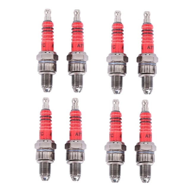Confezione da 8 elettrodi Racing 3 Candela di accensione A7Tc per 50Ccm 110Ccm 125Ccm 150Ccm AJ5X3