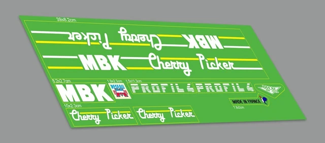 Kit De 8 Stickers Autocollants Pour BMX MBK FUNSTYLER - Design Personnalisation Vélo - Neuf Origine France