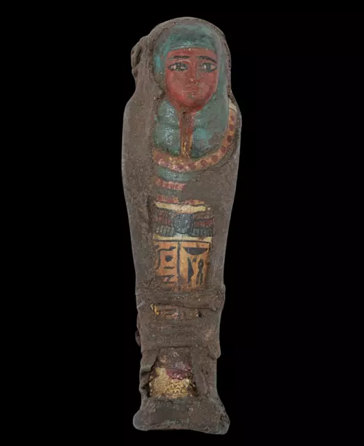 RARE ANCIENT EGYPTIAN ANTIQUE Beautiful Mummified Ushabti Wood Tomb Servant