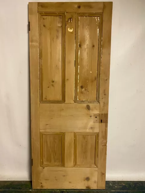 S24a (29 1/2 x 71 1/2) Old Short Original Victorian Period Reclaimed Pine Door