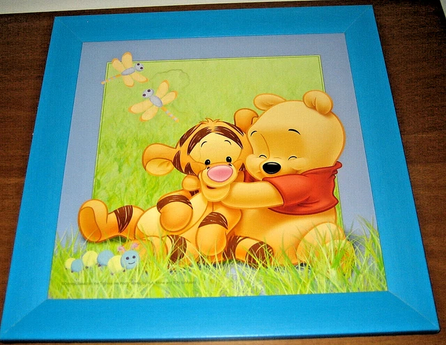 Quadro Disney Winnie The Pooh Con Cornice In Legno