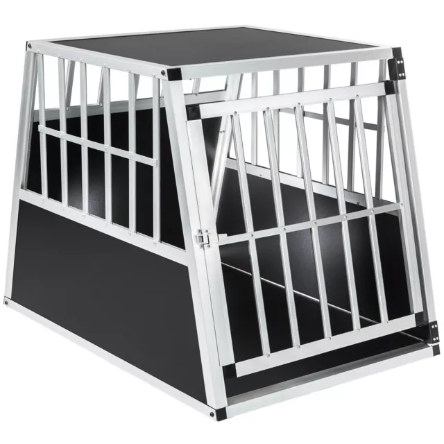 Cage box caisse de transport voyage pour chien mobile aluminium 66x90x69,5 cm