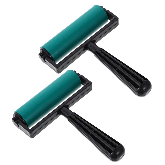 2 rodillos de plástico para fabricación de impresión, rodillos de sello,