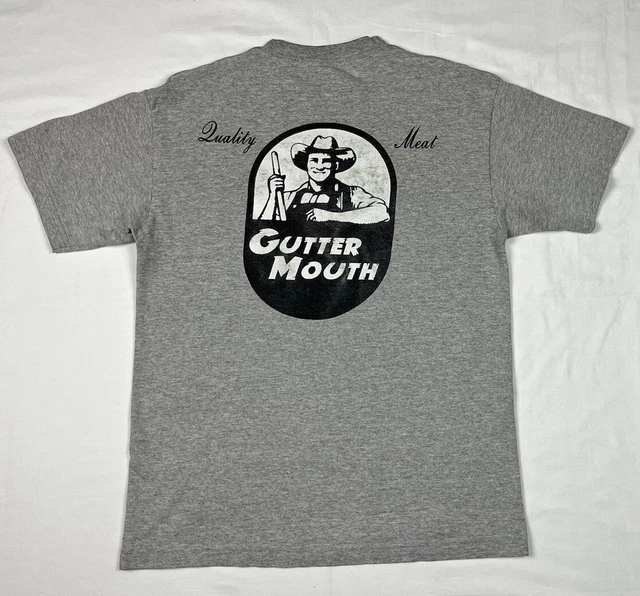 VTG GUTTERMOUTH MENS Punk Rock Band TShirt Medium 90s 2000s Grey A4