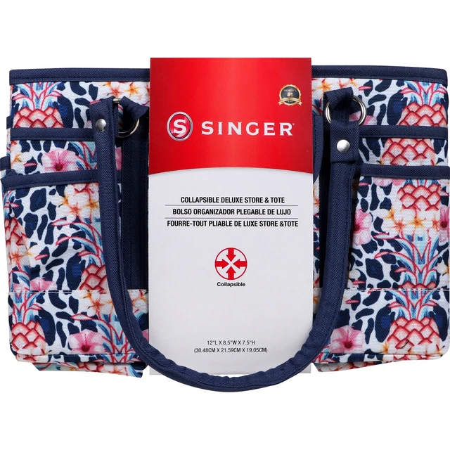 Bolso de mano plegable de lujo SINGER con estampado de animales tropicales caddy 00772