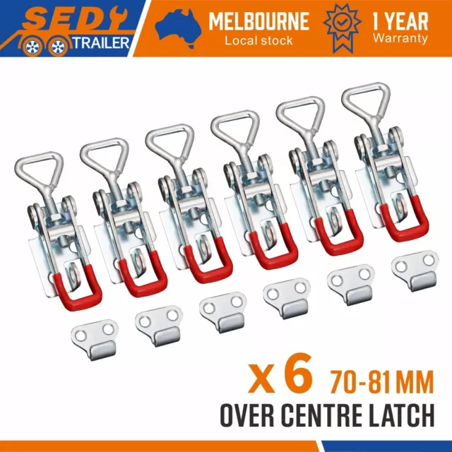 6 Pcs Over Centre Latch Small Trailer Toggle Overcentre Latch Fastener UTE 4WD