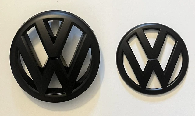 Matte Black Front & Rear SET Car Emblem Badge For VW MK6 GOLF6 TSI TDI GTI