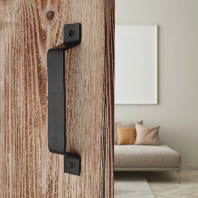 Heavy Barn Door Pull Handle Duty Black Iron Hot Bed Sliding Garage Gate Shed