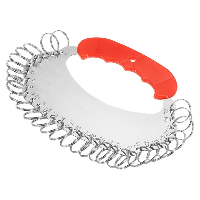 30 Anillos Inox Acero Llavero Organizador, 2uds Portátil Llavero Gestión, Rojo