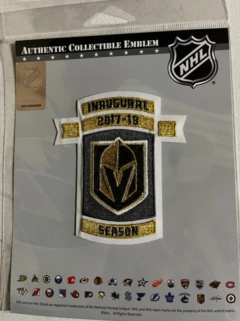 2017 2018 Vegas Golden Knights Inaugural Season Patch Embroidered Gold Metallic