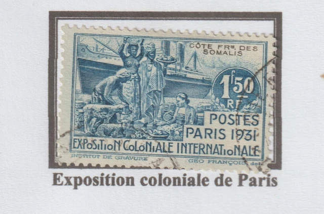FRANCE EXCOLONIES COTE des SOMALIS TP YT n° 140 EUR 1,50