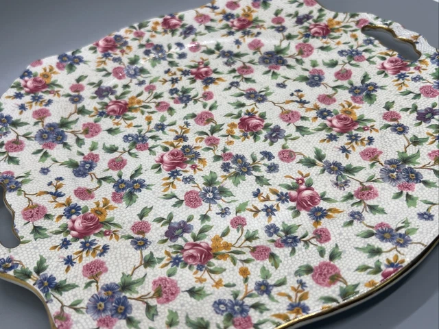 Vintage Royal Winton Grimwades England "Old Cottage Chintz" 10x11 Floral 7