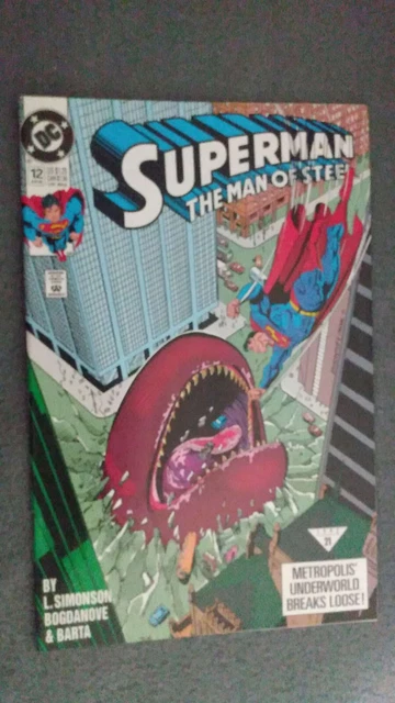 Superman the Man of Steel #12  (1992) FN-VF DC Comics $4 Flat Rate Comb Shipping