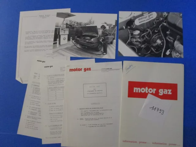 N°11793 /  informations presse MOTOR GAZ GPL PEUGEOT 305,505  / 1981
