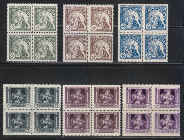 Czechoslovakia 1919 Mi 34-39 Sc B124-B129 Orphans of our Legionnaires. Blocks **