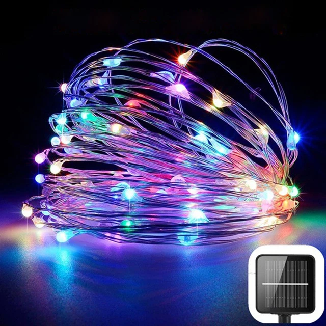 LED Solar String Light Outdoor Garden Party Waterproof Copper Wire Fairy