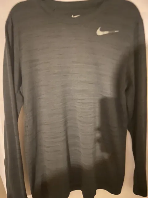 Nike Shirt Mens Large Gray Dri Fit Long Sleeve Golf