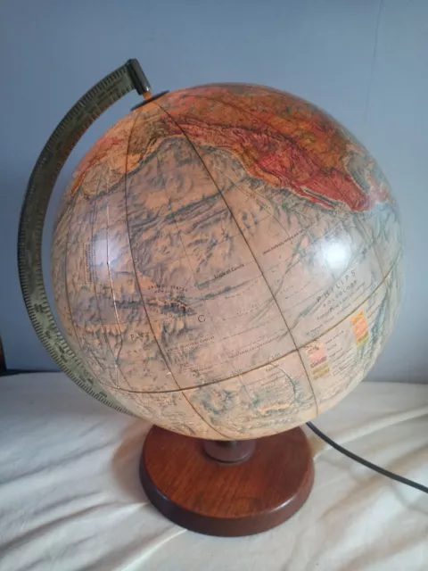 Vintage Philips Polyglobe Illuminated World Globe Mid Cent.PLEASE READ DESCRIPTI