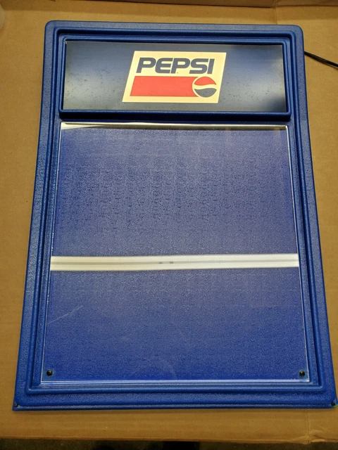 VINTAGE  Pepsi Cola Lighted Menu Board Sign Soda Bottle