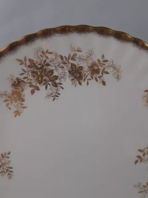 Royal Albert Antoinette Cake Plate Tabbed Bone China 1st Quality Vintage British 3