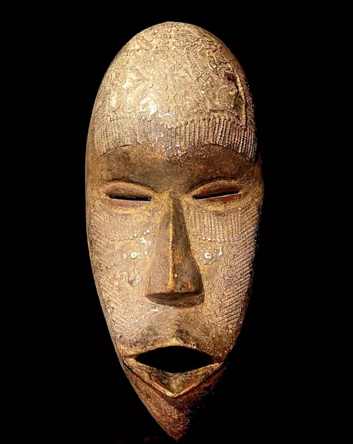 African mask antiques tribal Carved Old Mask Dan We Liberia African-6274
