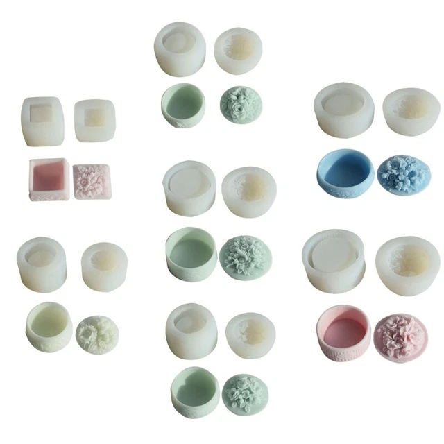 Rose Container Storage Box Silicone Mold for DIY Epoxy Resin Trinkets Holder