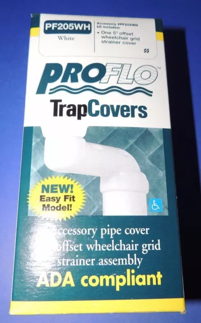 NEW PROFLO Trap Pipe Covers Under Sink Bath Lavatory WHITE ADA  PF205WH USA