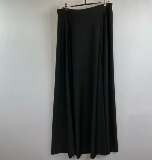 Vintage 1970s Ship and Shore 100% Nylon Maxi Skirt Black Small/Medium