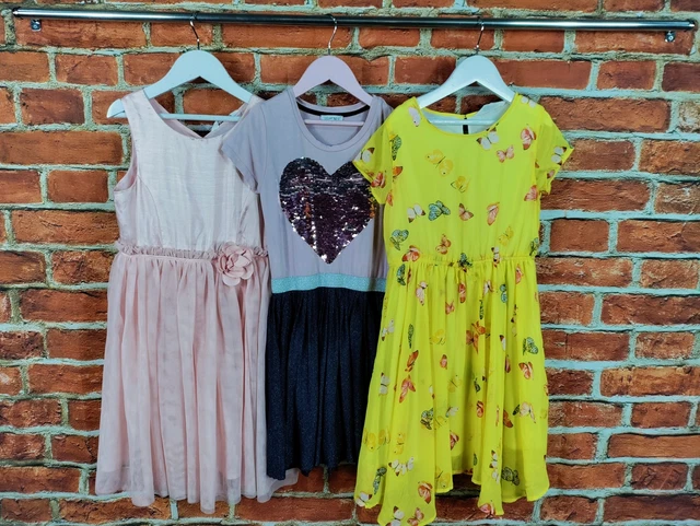 Girls Bundle Age 9-10 Years Bluezoo H&M Pretty Dress Set Party Sequin Kids 140Cm
