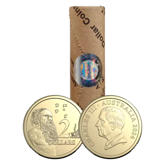 2024 2 KING Charles III Effigy Coin Roll Premium Roll 110.00