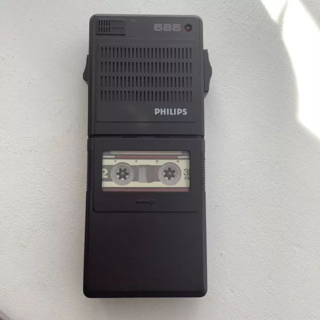 Philips 585 Vintage Dictaphone - With Cassettes. Working.