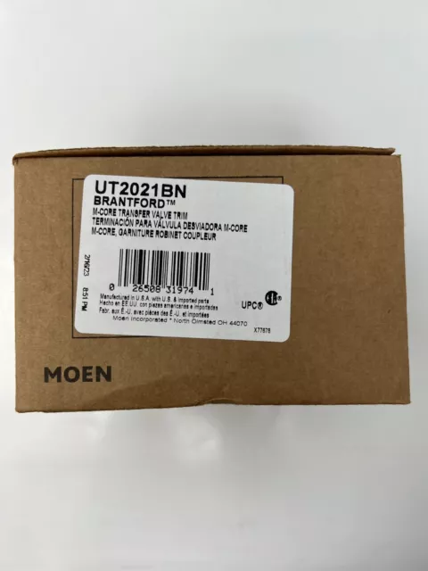 MOEN - UT2021BN Brantford M-Core Transfer Valve Trim / Brushed Nickel - NEW