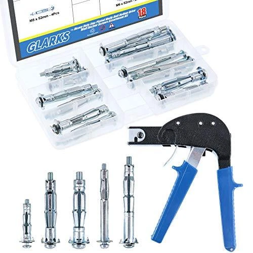 Heavy Duty Gun Wall Anchor Metal Setting Tool With Molly Bolt Hollow Drive Wall