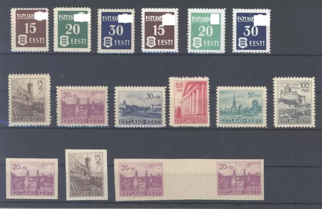 Dt. Bes. 2. WK Estland Michel Nummer 1-3 x+y ** und Extras (5572)