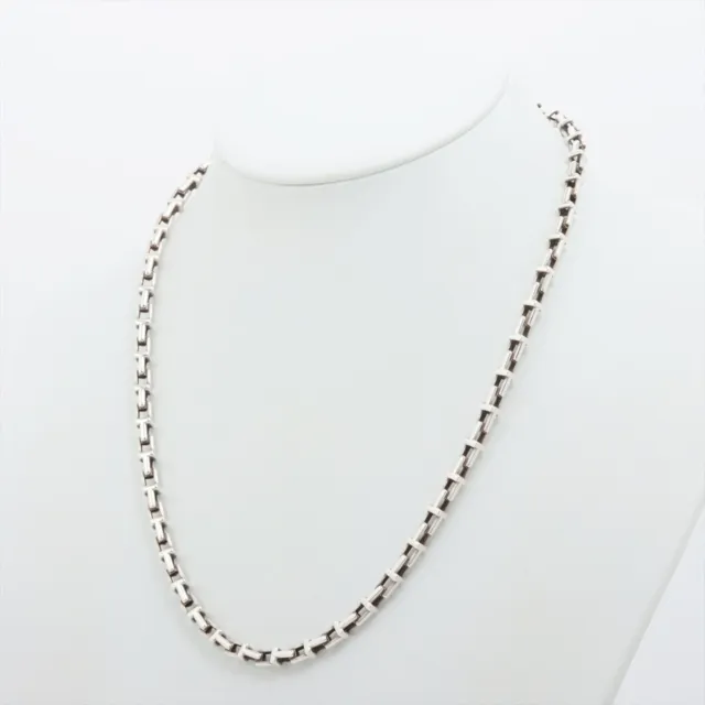 TIFFANY&Co. T Narrow Chain Necklace 925 30.1g Silver